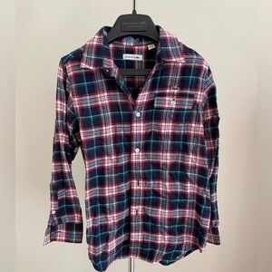 Boys Lacoste Flannel Button Down
